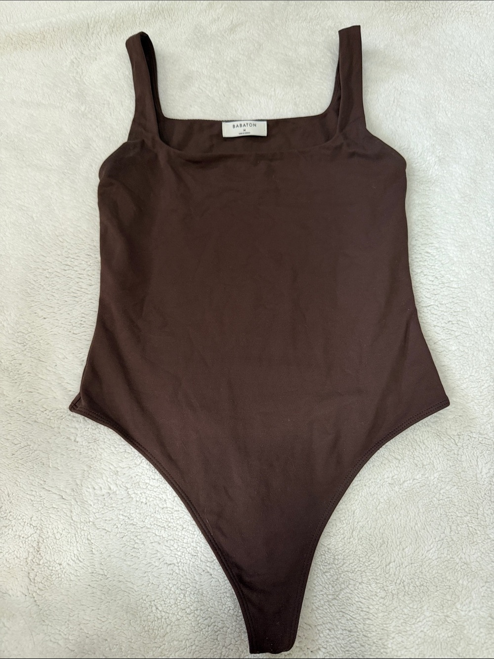 Aritzia Dark Brown Square Neck Kids One Piece